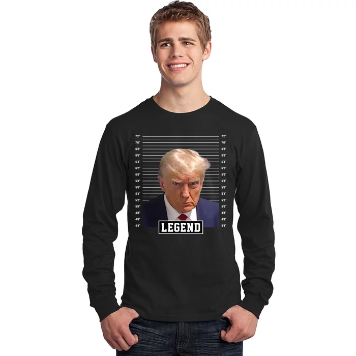 Legend Donald Trump Mugshot Pro Trump Long Sleeve Shirt