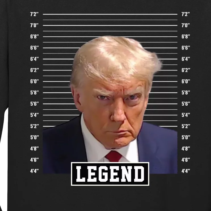 Legend Donald Trump Mugshot Pro Trump Long Sleeve Shirt