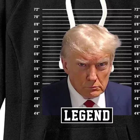 Legend Donald Trump Mugshot Pro Trump Women's Fleece Hoodie