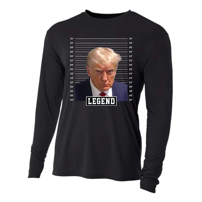 Legend Donald Trump Mugshot Pro Trump Cooling Performance Long Sleeve Crew