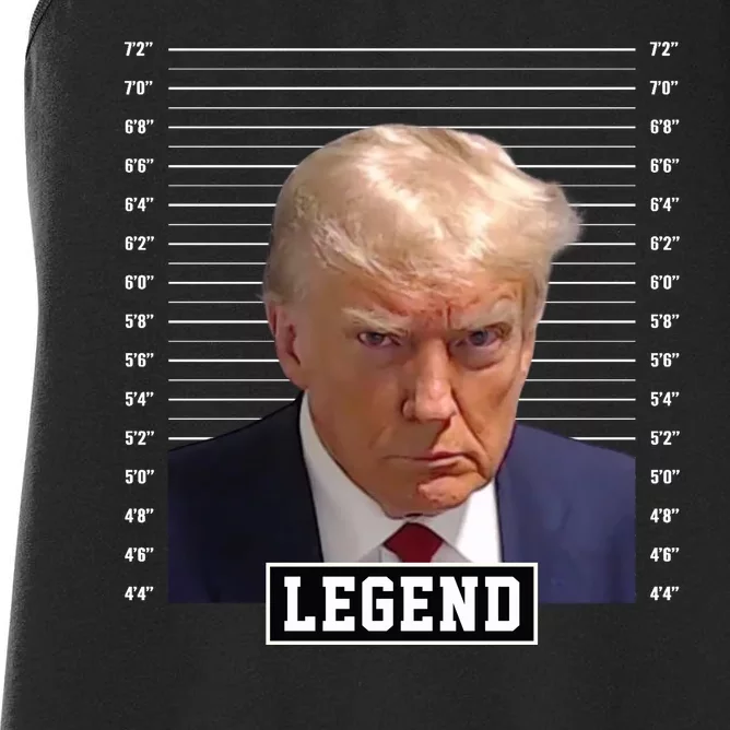 Legend Donald Trump Mugshot Pro Trump Women's Racerback Tank