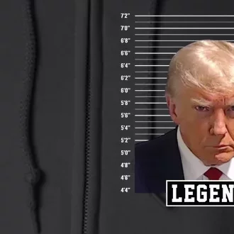 Legend Donald Trump Mugshot Pro Trump Full Zip Hoodie