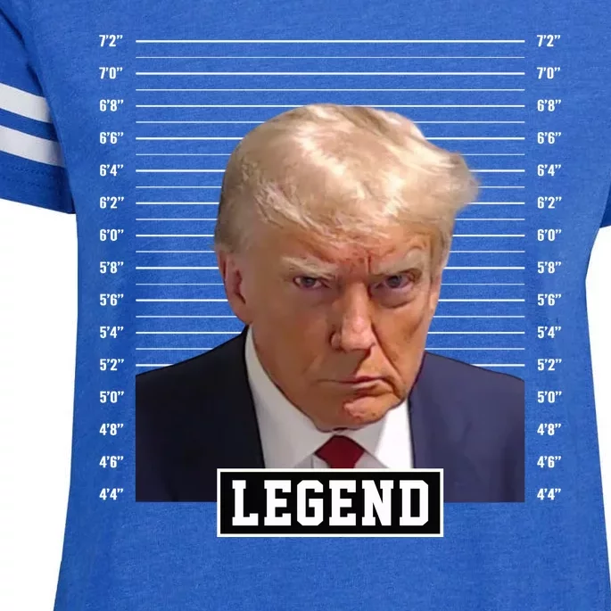 Legend Donald Trump Mugshot Pro Trump Enza Ladies Jersey Football T-Shirt