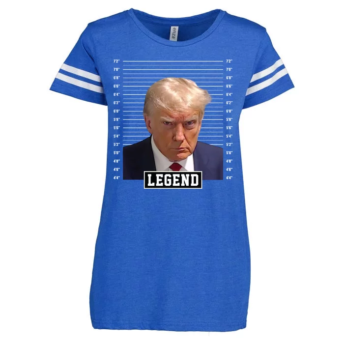 Legend Donald Trump Mugshot Pro Trump Enza Ladies Jersey Football T-Shirt