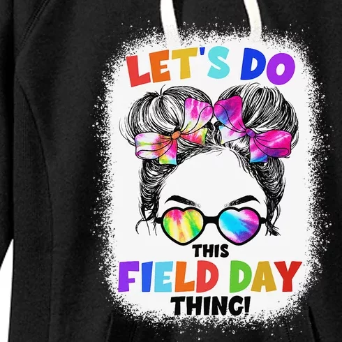 Let's Do This Field Day Thing Messy Bun School Field Day Women's Fleece Hoodie