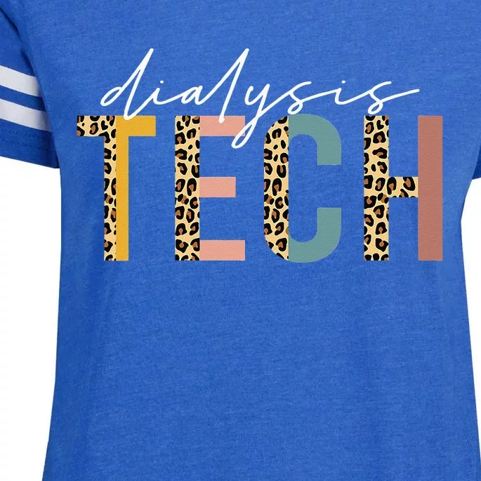 leopard Dialysis Tech Dialysis Technician Appreciation Enza Ladies Jersey Football T-Shirt