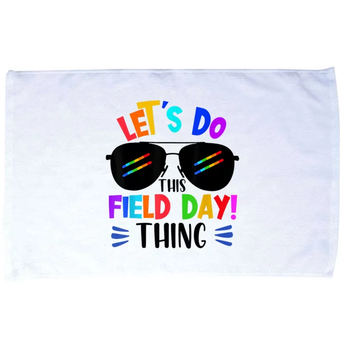 Lets Do This Field Day Thing Colors Quote Sunglasses Microfiber Hand Towel