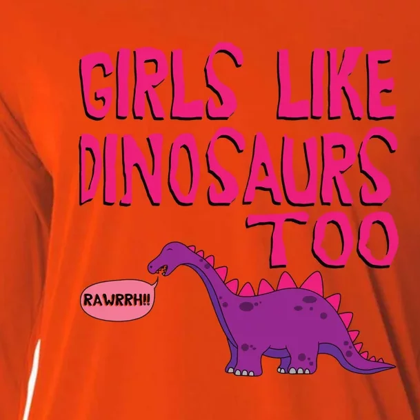 Like Dinosaurs Too Cute Cooling Performance Long Sleeve Crew