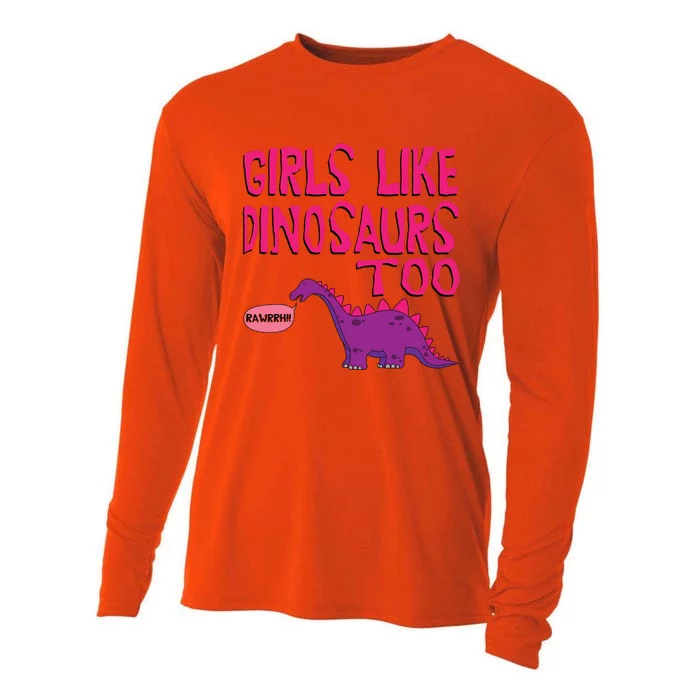 Like Dinosaurs Too Cute Cooling Performance Long Sleeve Crew