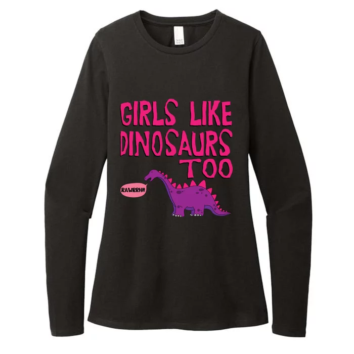 Like Dinosaurs Too Cute Womens CVC Long Sleeve Shirt