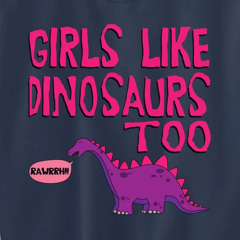 Like Dinosaurs Too Cute Kids Sweatshirt