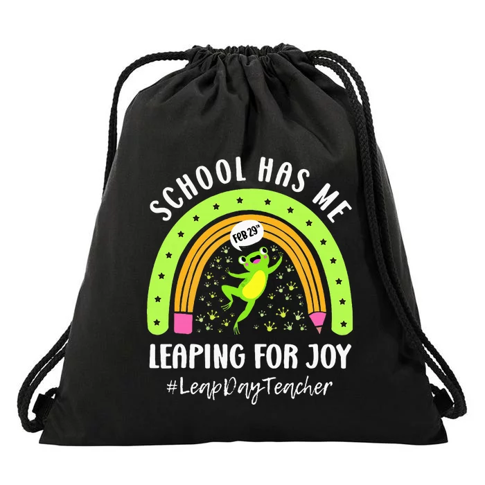 Leap Day Teacher Teaching Feb February 29th Educator Drawstring Bag