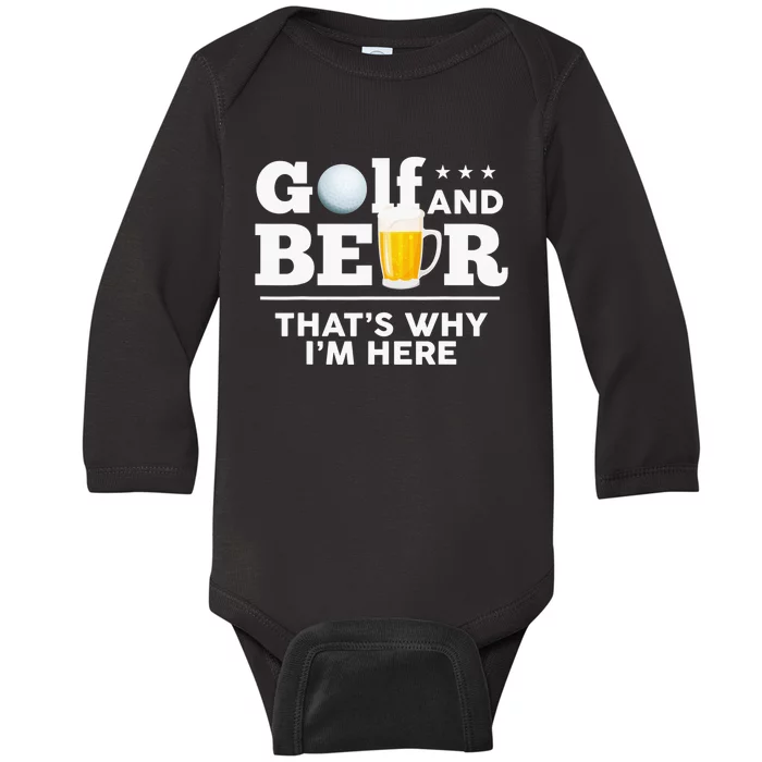 Let's Drive The Golf Cart Golf And Beer Drinking Sport Baby Long Sleeve Bodysuit