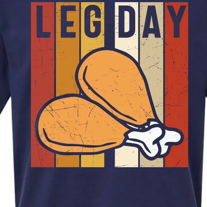 Leg Day Turkey Drop Funny Thanksgiving Sueded Cloud Jersey T-Shirt