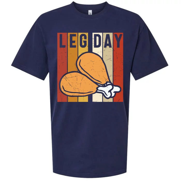 Leg Day Turkey Drop Funny Thanksgiving Sueded Cloud Jersey T-Shirt