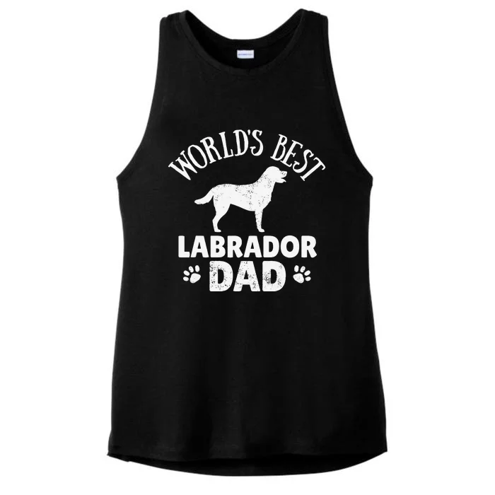 Labrador Dad Tee Dog Walking Outfit Ladies Tri-Blend Wicking Tank