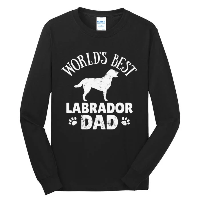 Labrador Dad Tee Dog Walking Outfit Tall Long Sleeve T-Shirt