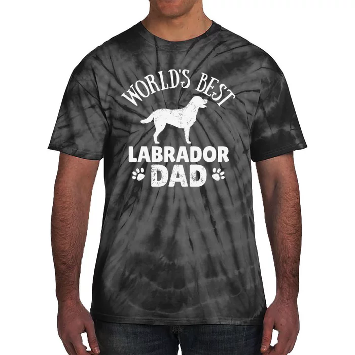 Labrador Dad Tee Dog Walking Outfit Tie-Dye T-Shirt