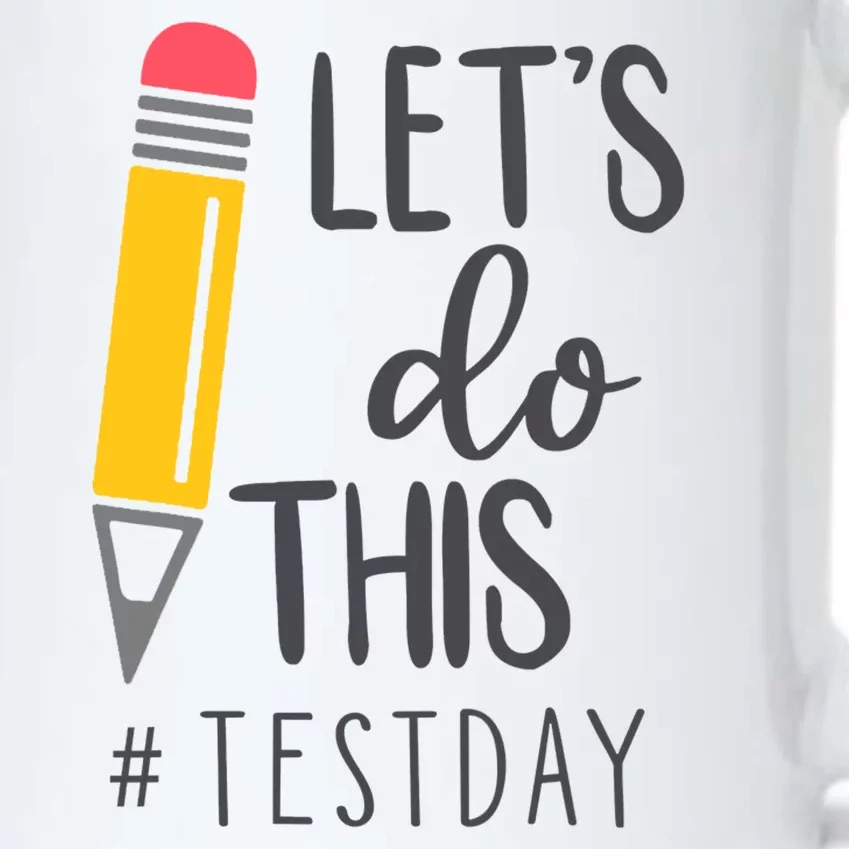 Let's Do This Test Day Pencil Black Color Changing Mug