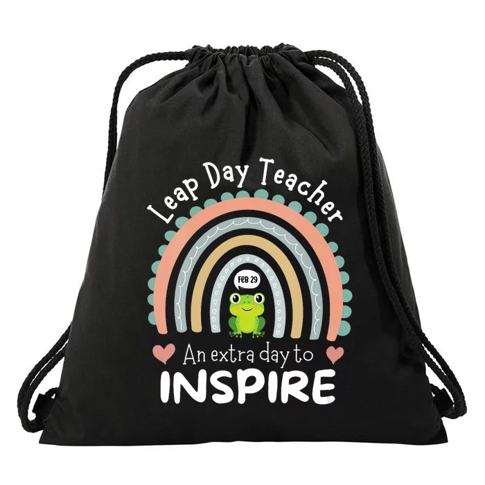 Leap Day Teacher Teaching Feb February 29th Educator Drawstring Bag