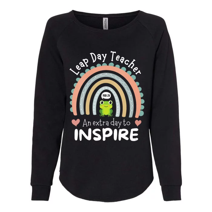 Leap Day Teacher Teaching Feb February 29th Educator Womens California Wash Sweatshirt