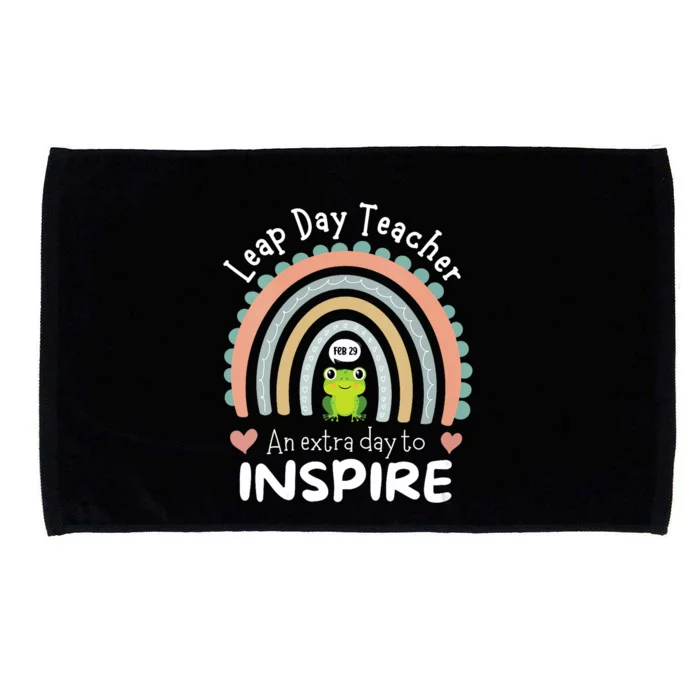 Leap Day Teacher Teaching Feb February 29th Educator Microfiber Hand Towel