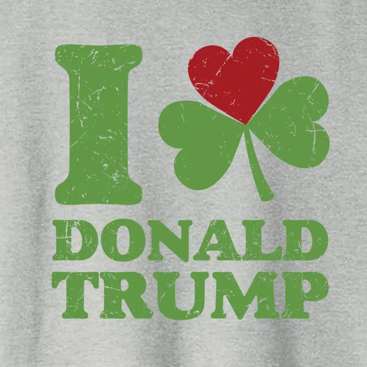 Love Donald Trump Saint Patricks Day Gift Women's Crop Top Tee