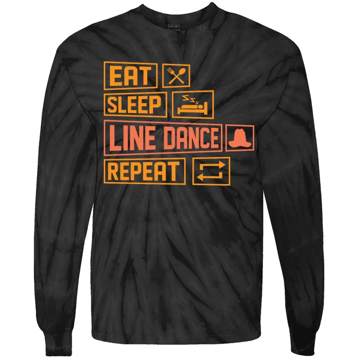 Line Dancing T Tie-Dye Long Sleeve Shirt