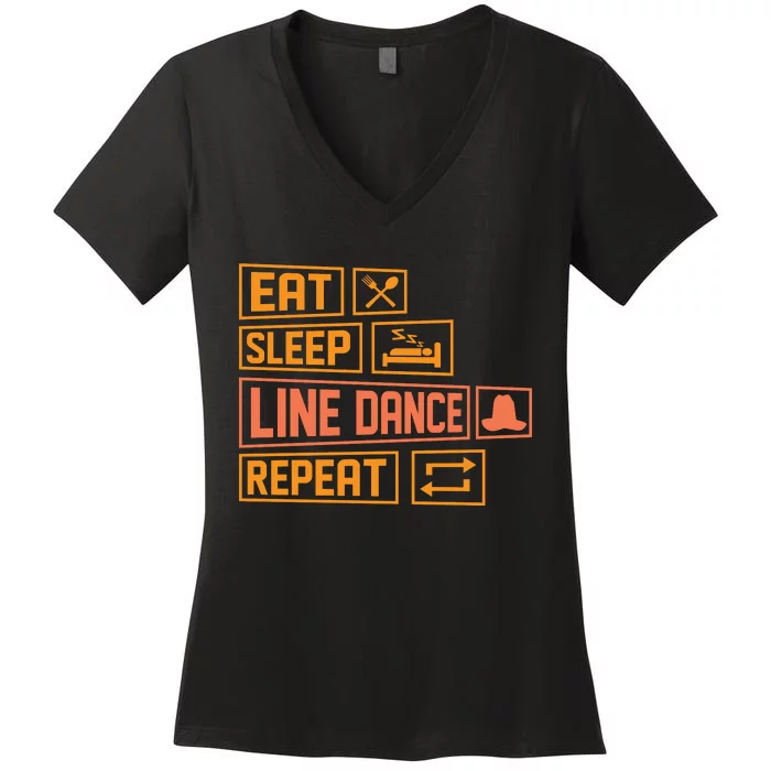 Line Dancing T Women's V-Neck T-Shirt