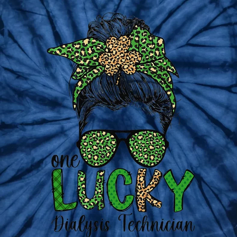 Lucky Dialysis Technician St. Patrick's Day Dialysis Tech Tie-Dye T-Shirt