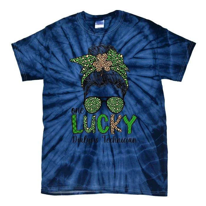 Lucky Dialysis Technician St. Patrick's Day Dialysis Tech Tie-Dye T-Shirt