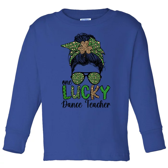 Lucky Dance Teacher St Patrick's Day Dance Instructor Gift Toddler Long Sleeve Shirt