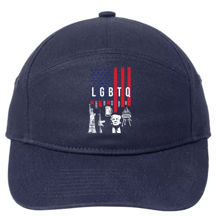 LGBTQ Donald Trump American Flag 7-Panel Snapback Hat