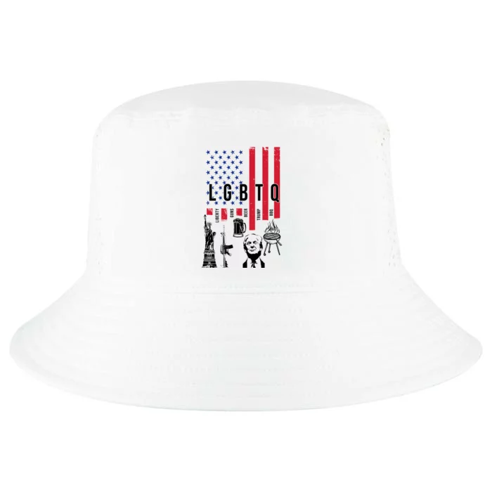 LGBTQ Donald Trump American Flag Cool Comfort Performance Bucket Hat