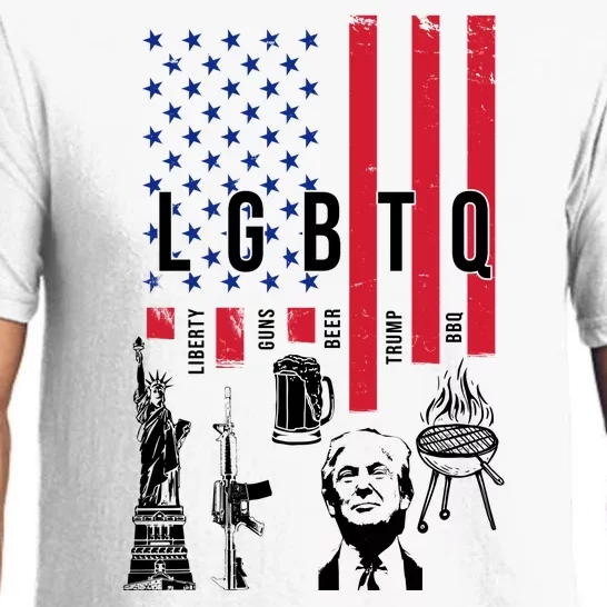 LGBTQ Donald Trump American Flag Pajama Set