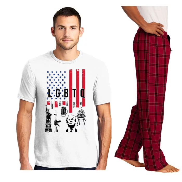 LGBTQ Donald Trump American Flag Pajama Set