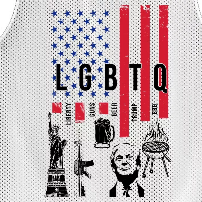 LGBTQ Donald Trump American Flag Mesh Reversible Basketball Jersey Tank