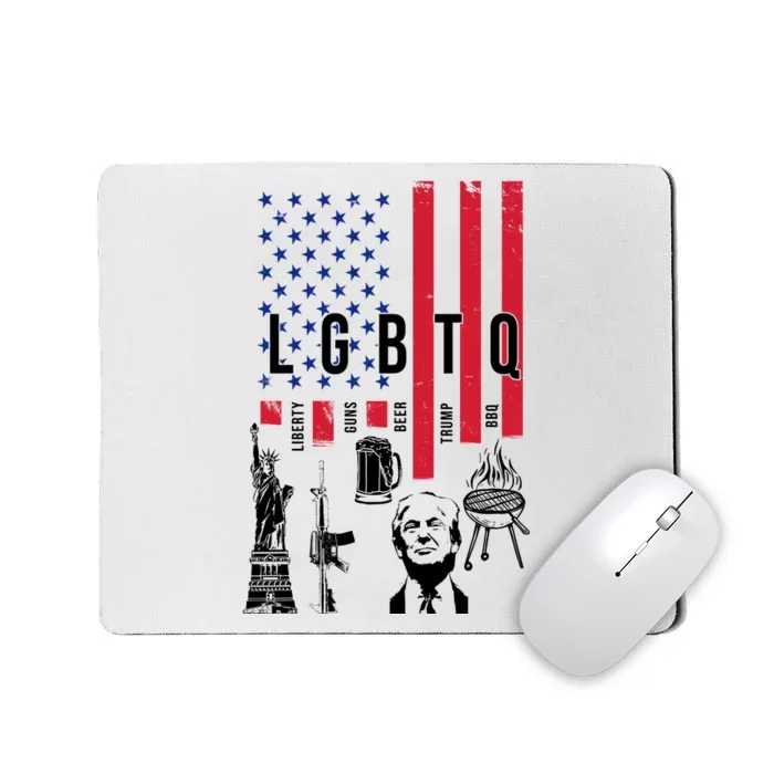 LGBTQ Donald Trump American Flag Mousepad