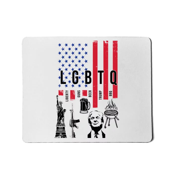 LGBTQ Donald Trump American Flag Mousepad