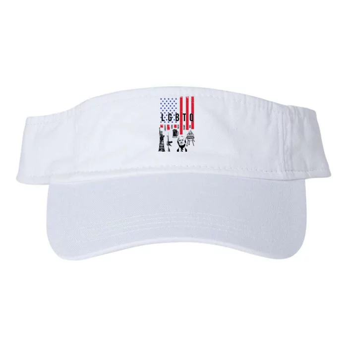 LGBTQ Donald Trump American Flag Valucap Bio-Washed Visor