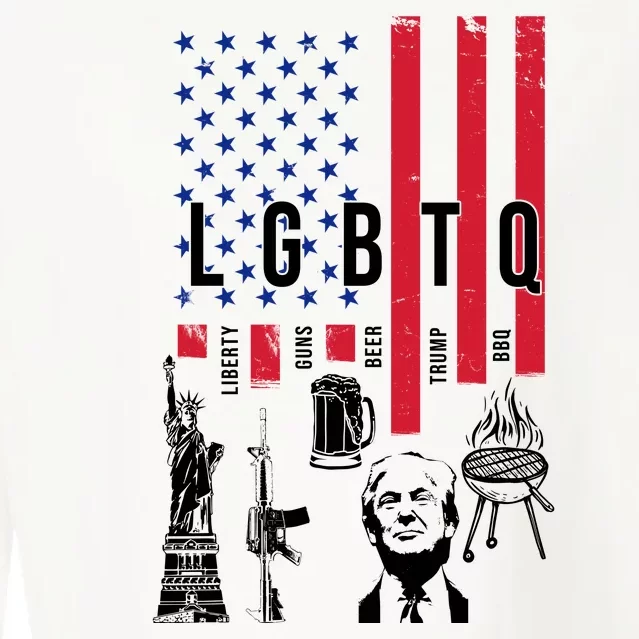 LGBTQ Donald Trump American Flag Cropped Pullover Crew