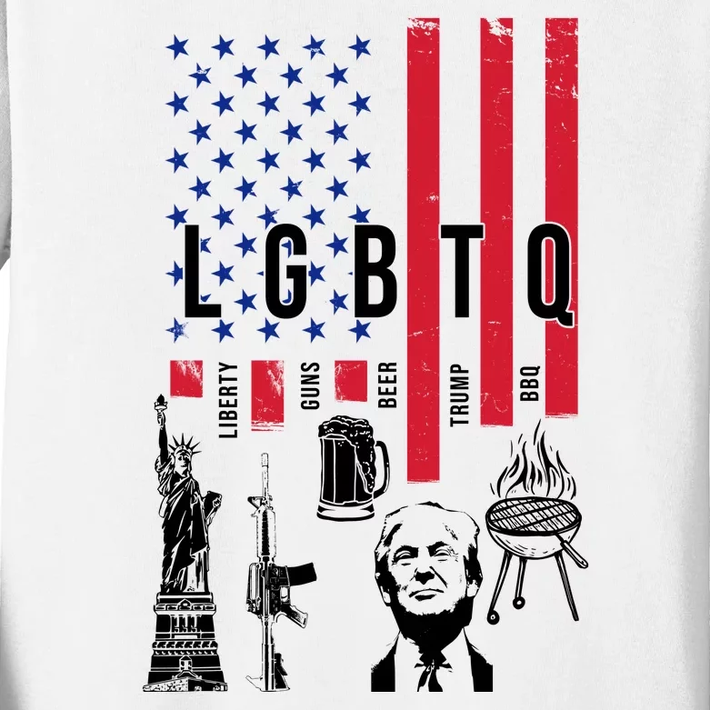 LGBTQ Donald Trump American Flag Kids Long Sleeve Shirt