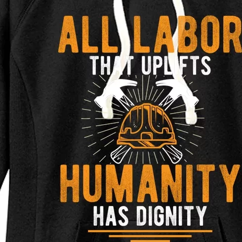 Labor Day Uplift Humanity Graphic Women's Fleece Hoodie