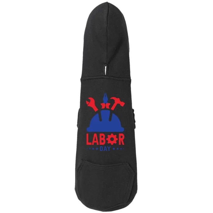 Labor Day Usa Worker Celebration Graphic Doggie 3-End Fleece Hoodie