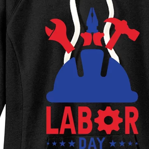 Labor Day Usa Worker Celebration Graphic Women's Fleece Hoodie