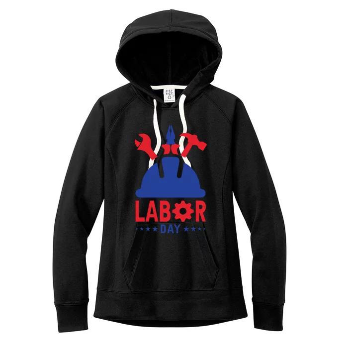 Labor Day Usa Worker Celebration Graphic Women's Fleece Hoodie