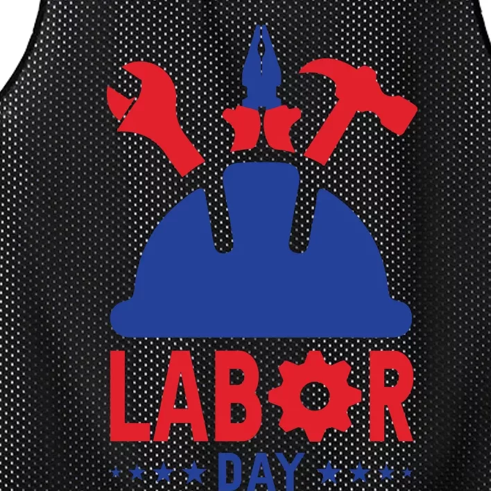 Labor Day Usa Worker Celebration Graphic Mesh Reversible Basketball Jersey Tank