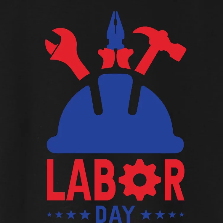 Labor Day Usa Worker Celebration Graphic Women's Crop Top Tee