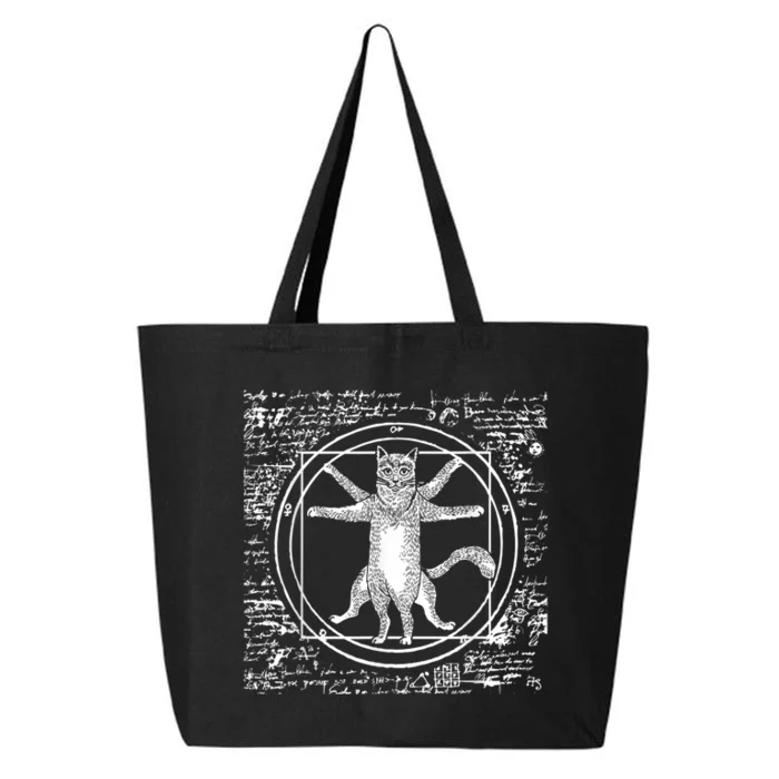 Leonardo Da Vinci Vitruvian Cat Lover 25L Jumbo Tote