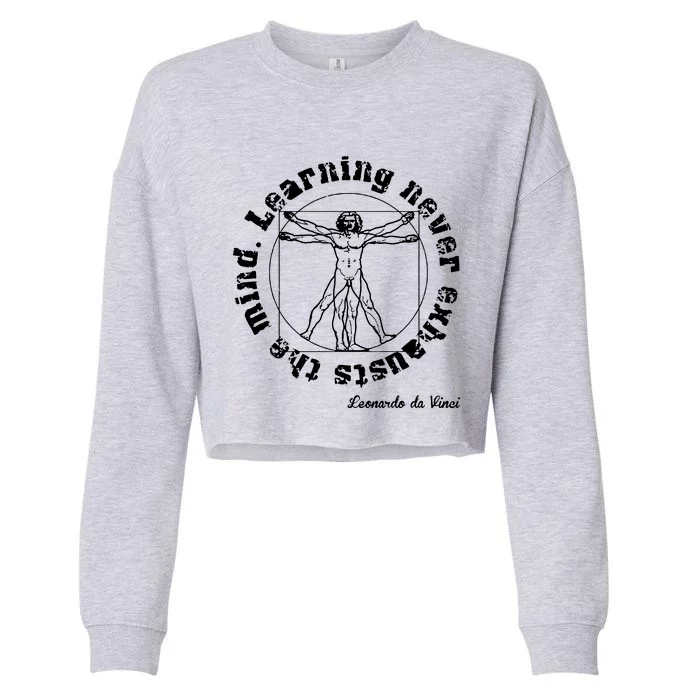 Leonardo Da Vinci Cropped Pullover Crew